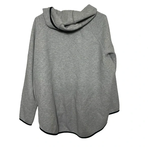 Nike Tech Fleece Hoodie Cape Women's XL Light Gray Asymmetric Gorpcore - Picture 3 of 11